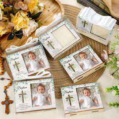 Vercraft white satin bow accents frames for elegant gifting