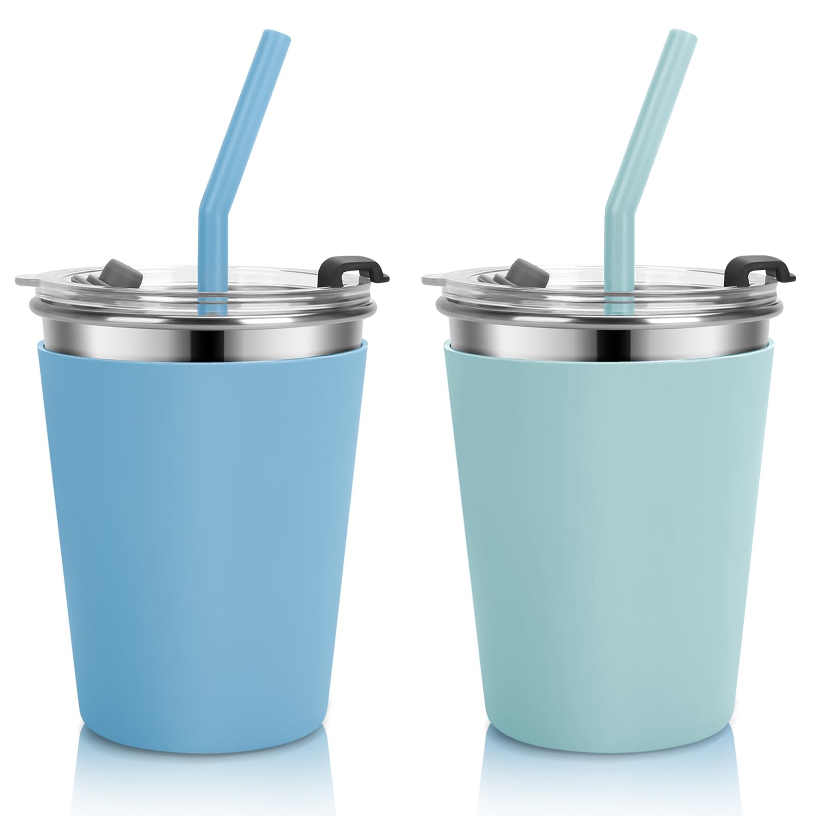 Vermida blue and green leak-proof kids cups for school and travel