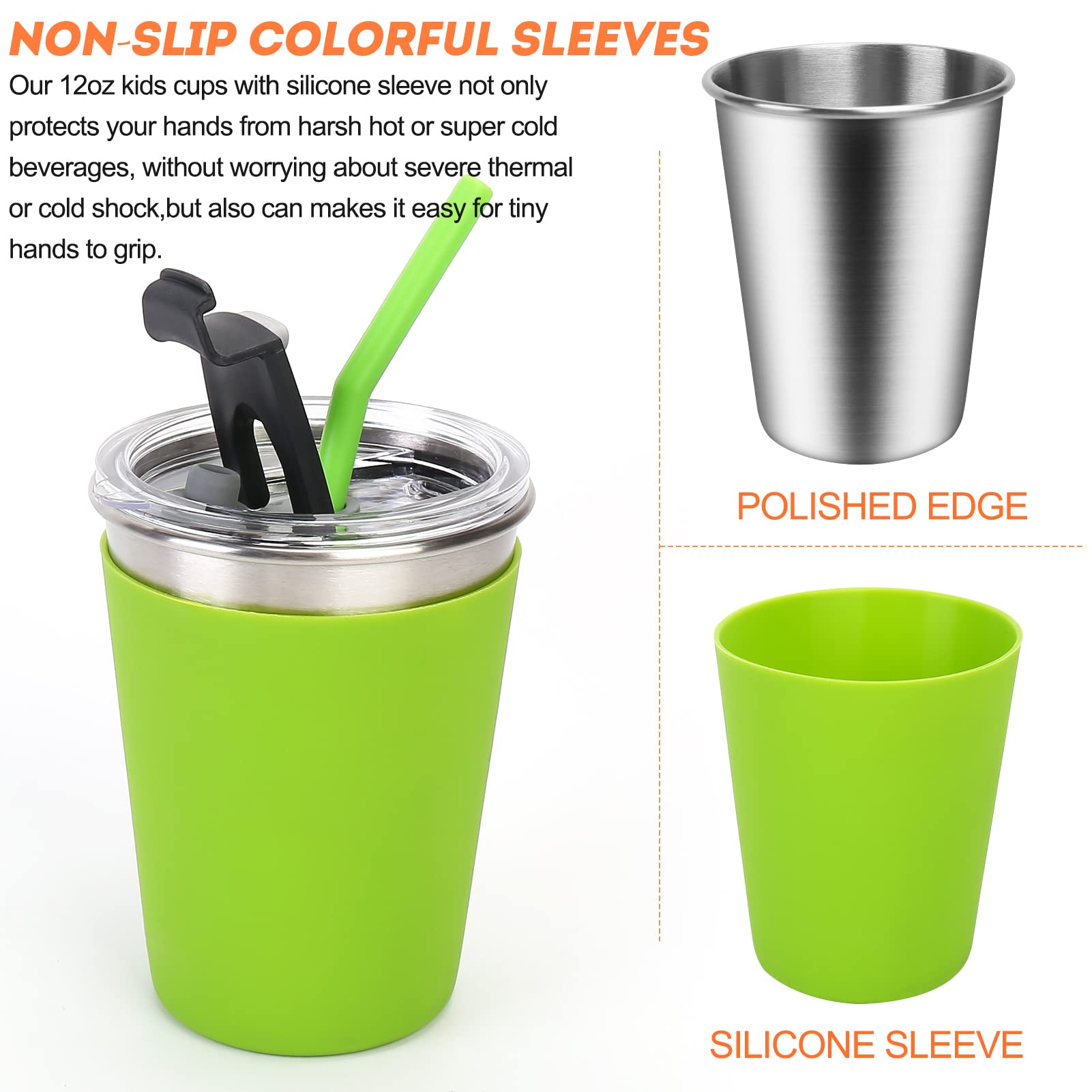 Vermida kids cup with soft silicone straw ideal for gentle sipping.
