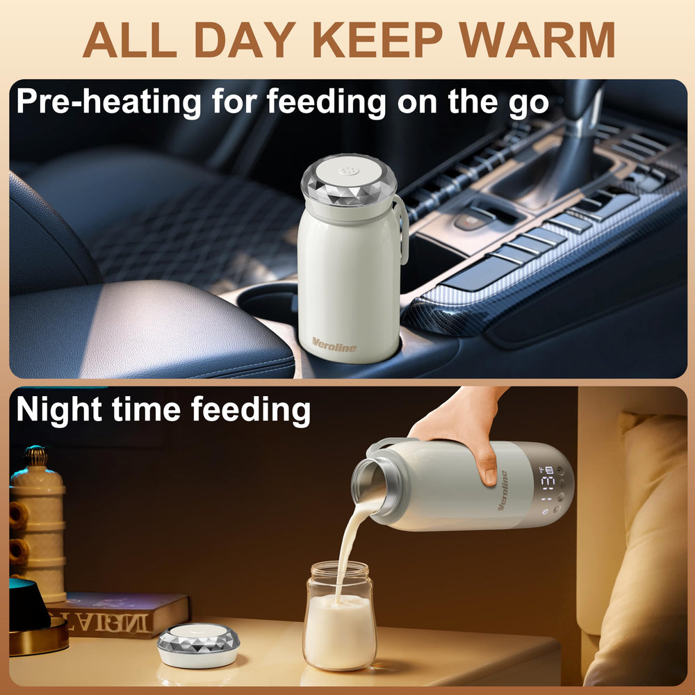 Veroline bottle warmer 149°F sterilization makes cleaning easier