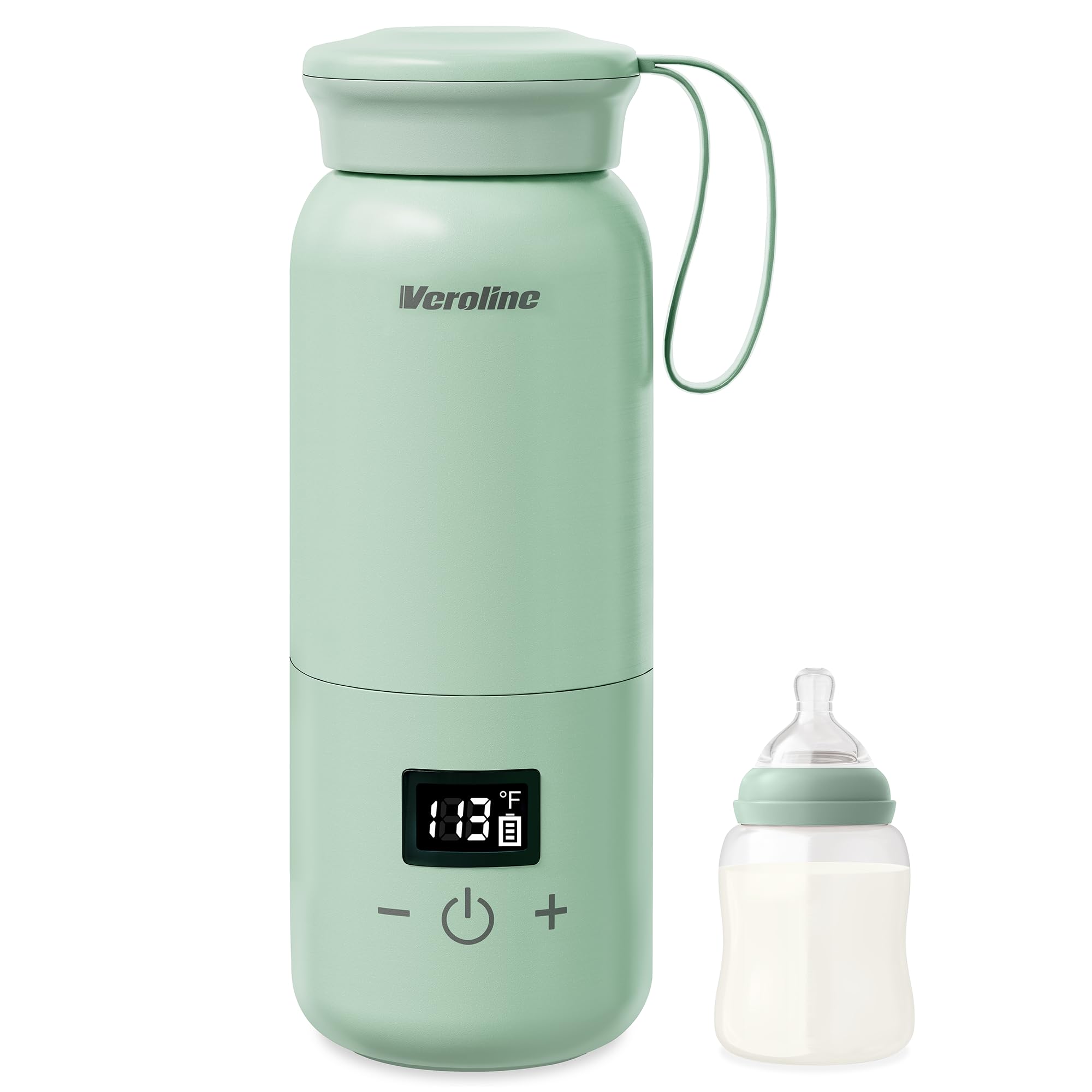 Veroline portable bottle warmer in travel-ready design for on-the-go feeding