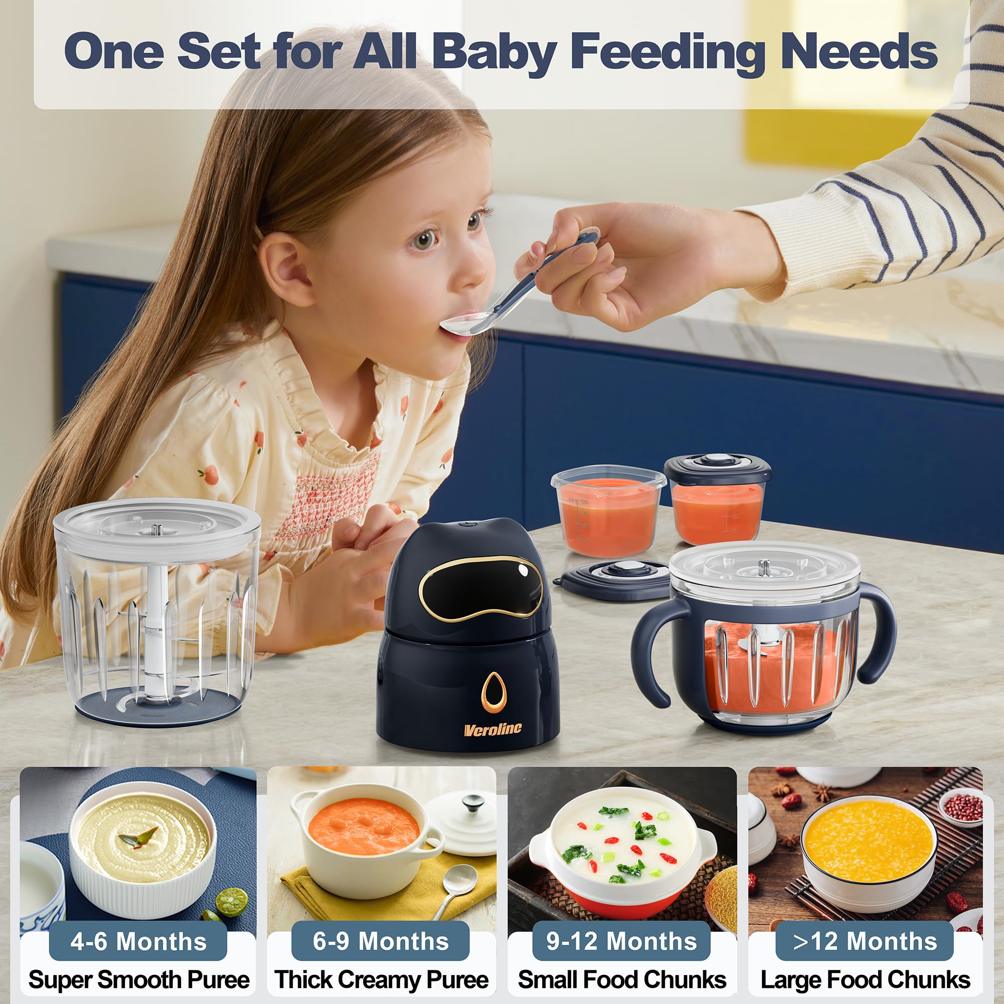 Veroline silicone spoons set for feeding