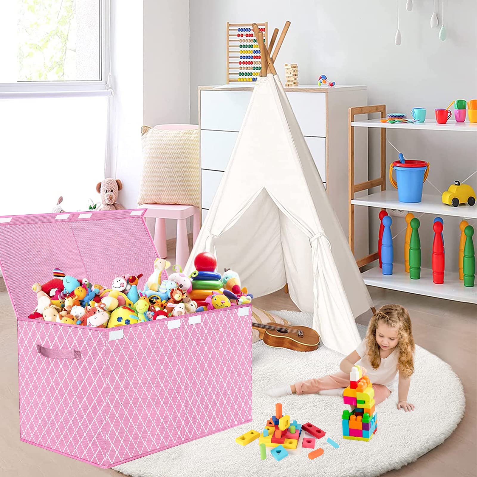 VERONLY fabric storage bin uses nonwoven material for durable daily use.