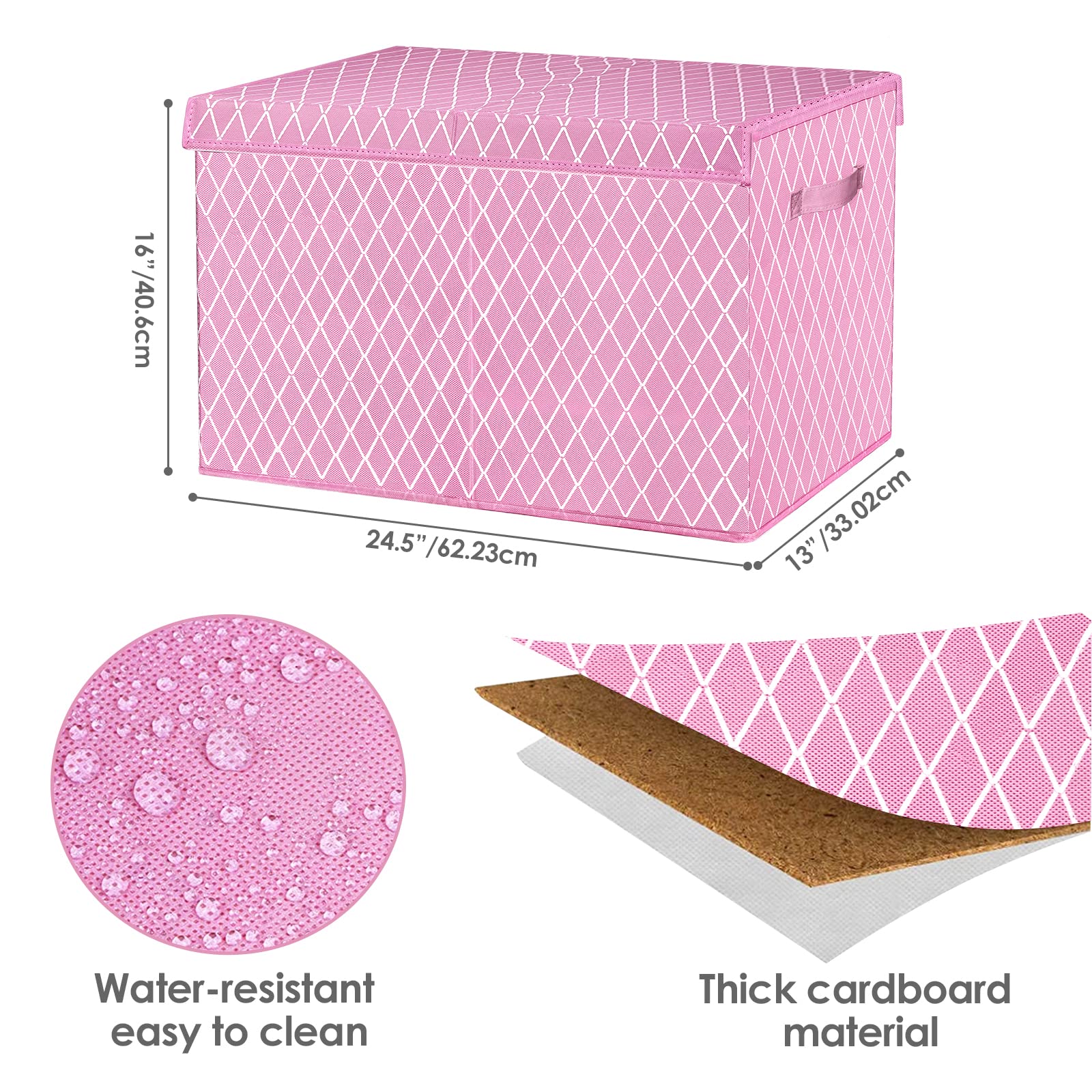 VERONLY large storage bin foldable design saves space when not in use.
