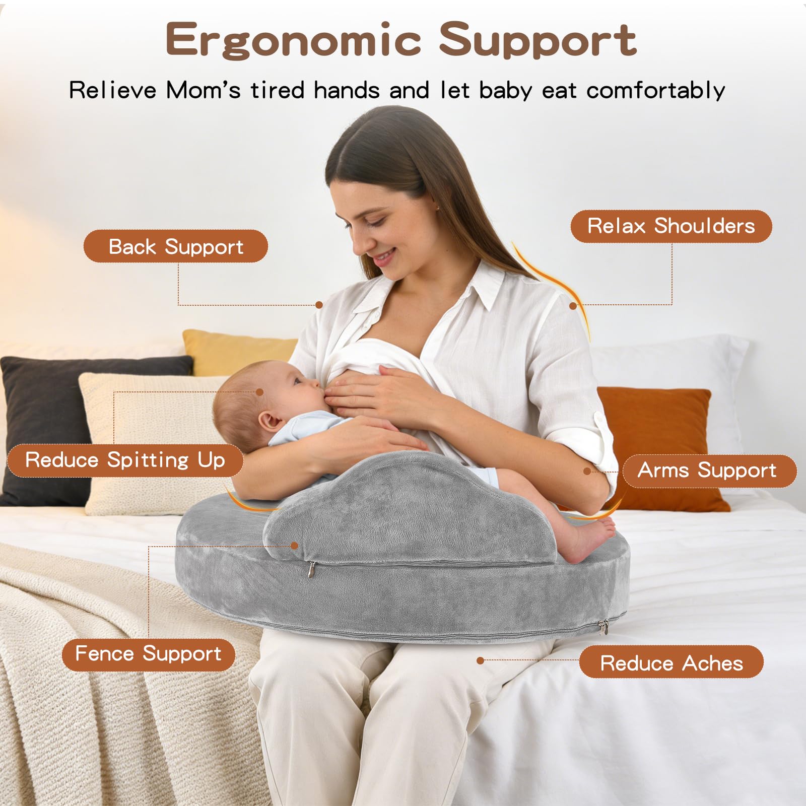 VerveBaby ergonomic waist-fit design for comfortable feeding