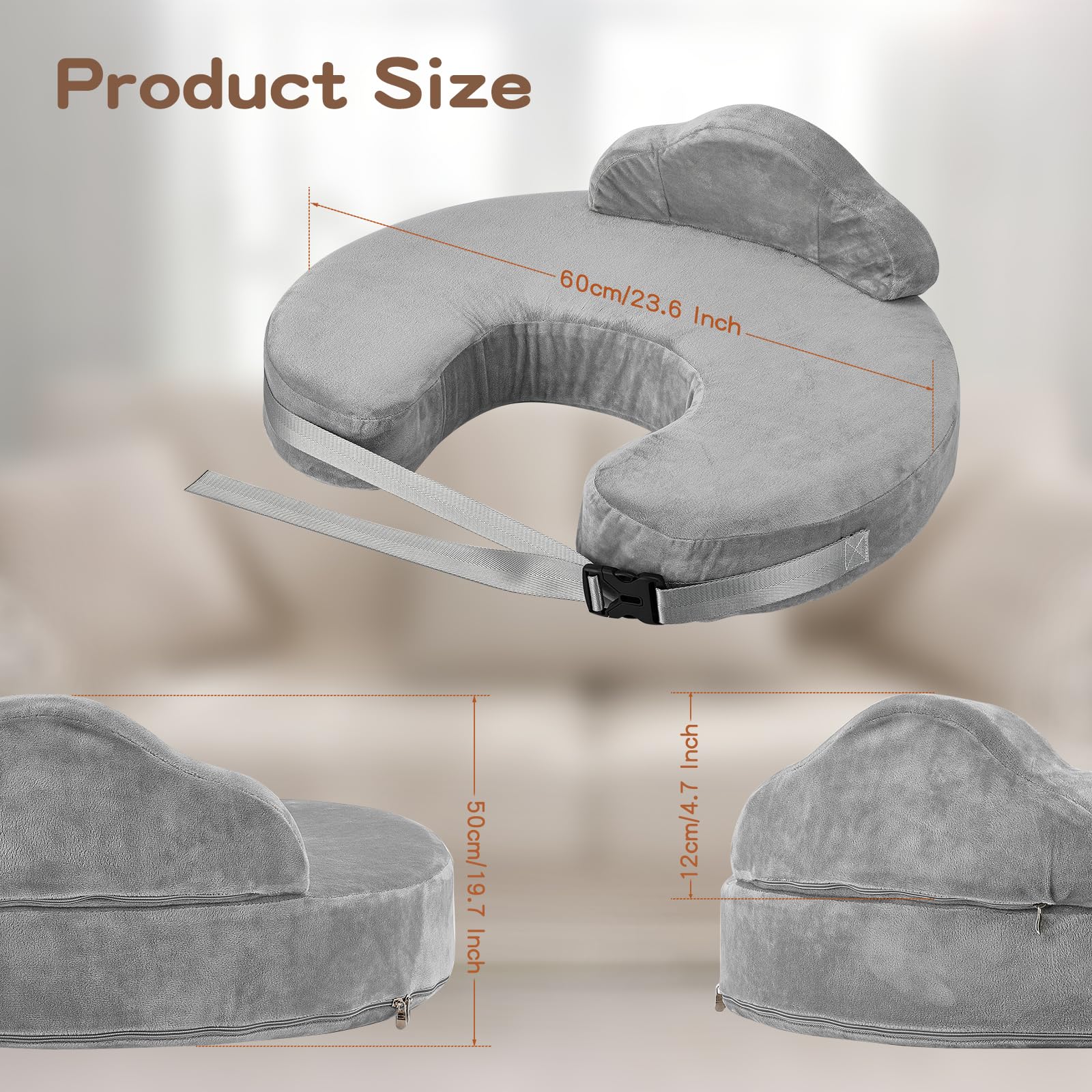 VerveBaby pillow converts to lumbar support or cozy throw