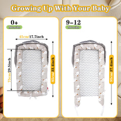 VerveBaby portable baby nest with strap demonstrates quick setup for diaper changes.