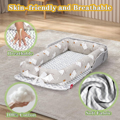 VerveBaby soft cotton liner with removable cover supports easy cleaning.