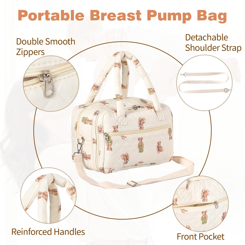 VerveBaby cooler compartment with insulated lining keeps milk cool during travel.