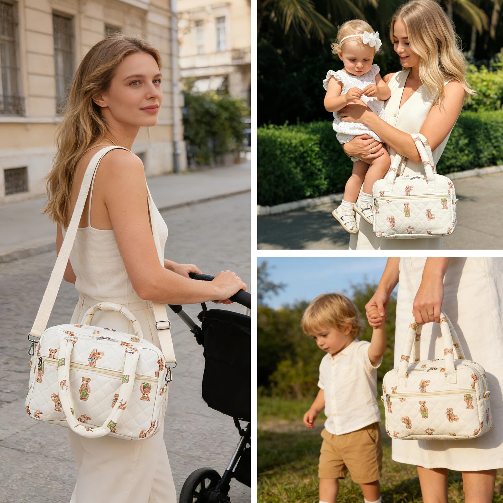 VerveBaby cotton quilted exterior with padding protects pumps during travel.