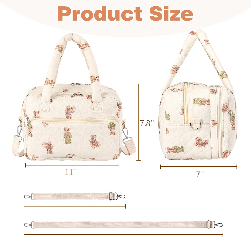 VerveBaby bag top handle and detachable strap for easy on-the-go transport.