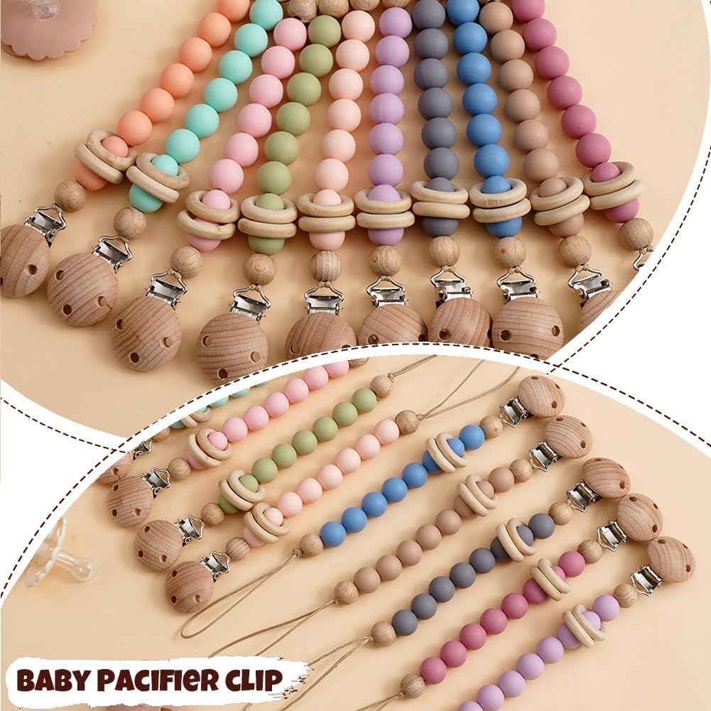 Verxcty green clip combines wood and silicone for durable, gentle handling.