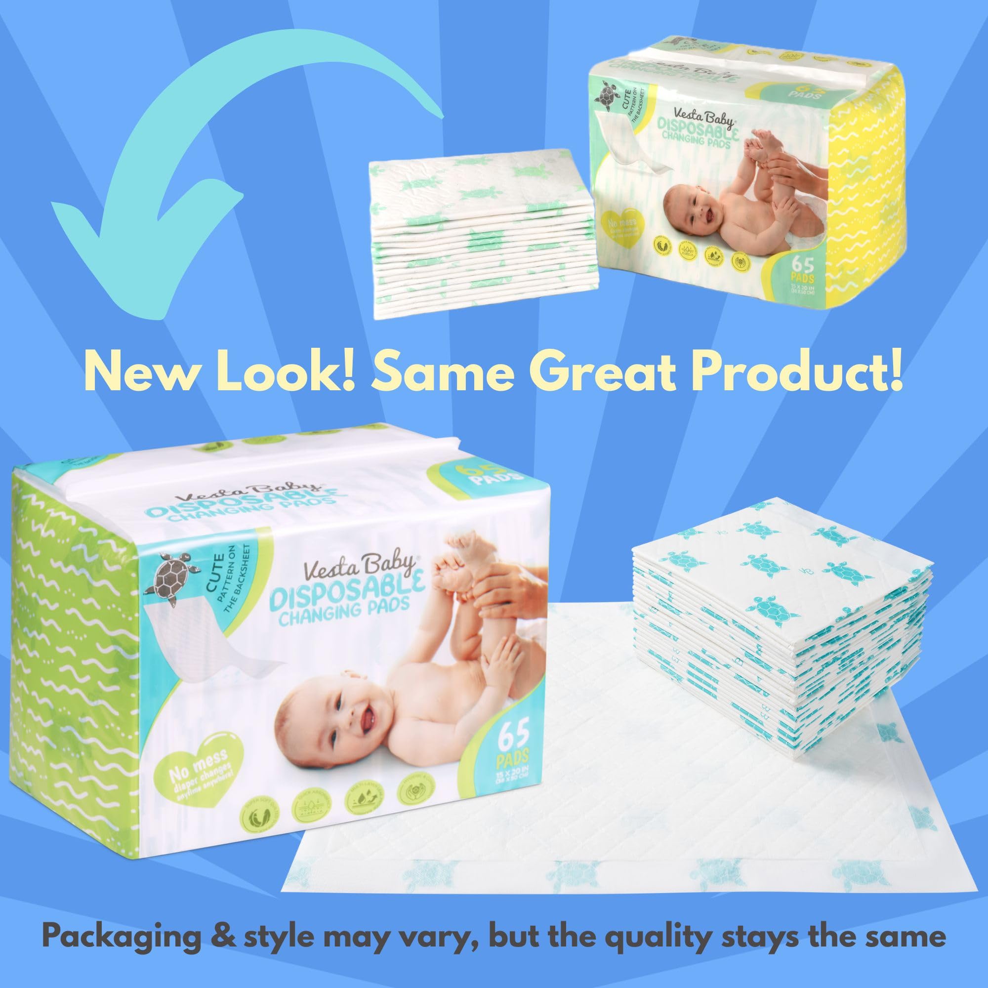 Vesta Baby 65 is suitable for car seats and public changing tables.