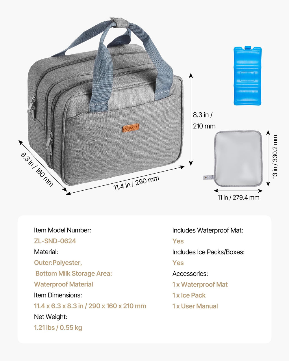 Carrying strap and portability features of VEVOR bag