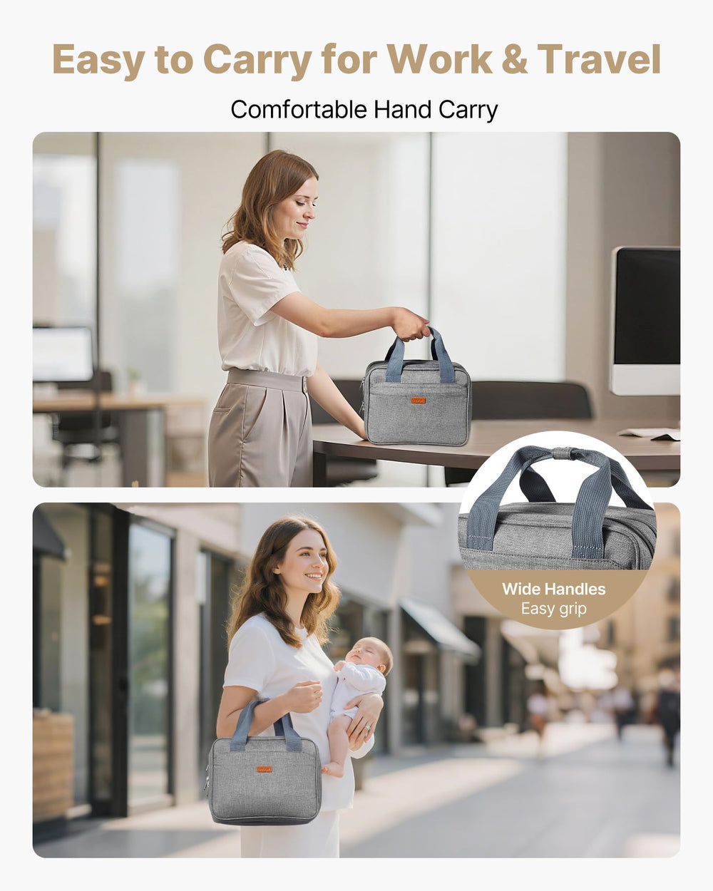 Waterproof bottom protection on VEVOR breast pump bag