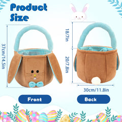 vewicokop Easter basket with 7.1-inch handle for easy kid carrying.