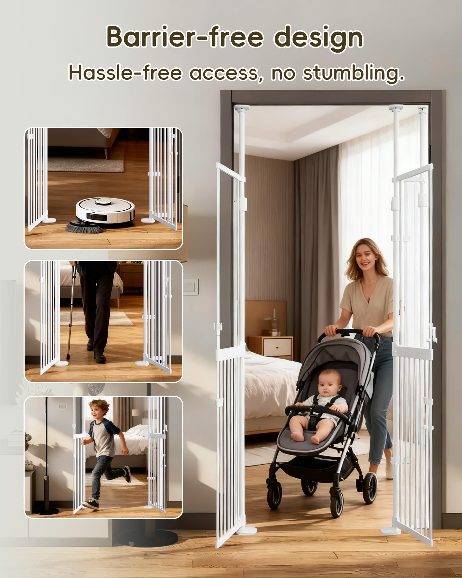 VEYUMILY crystal-clear panel lets you supervise pets without obstruction