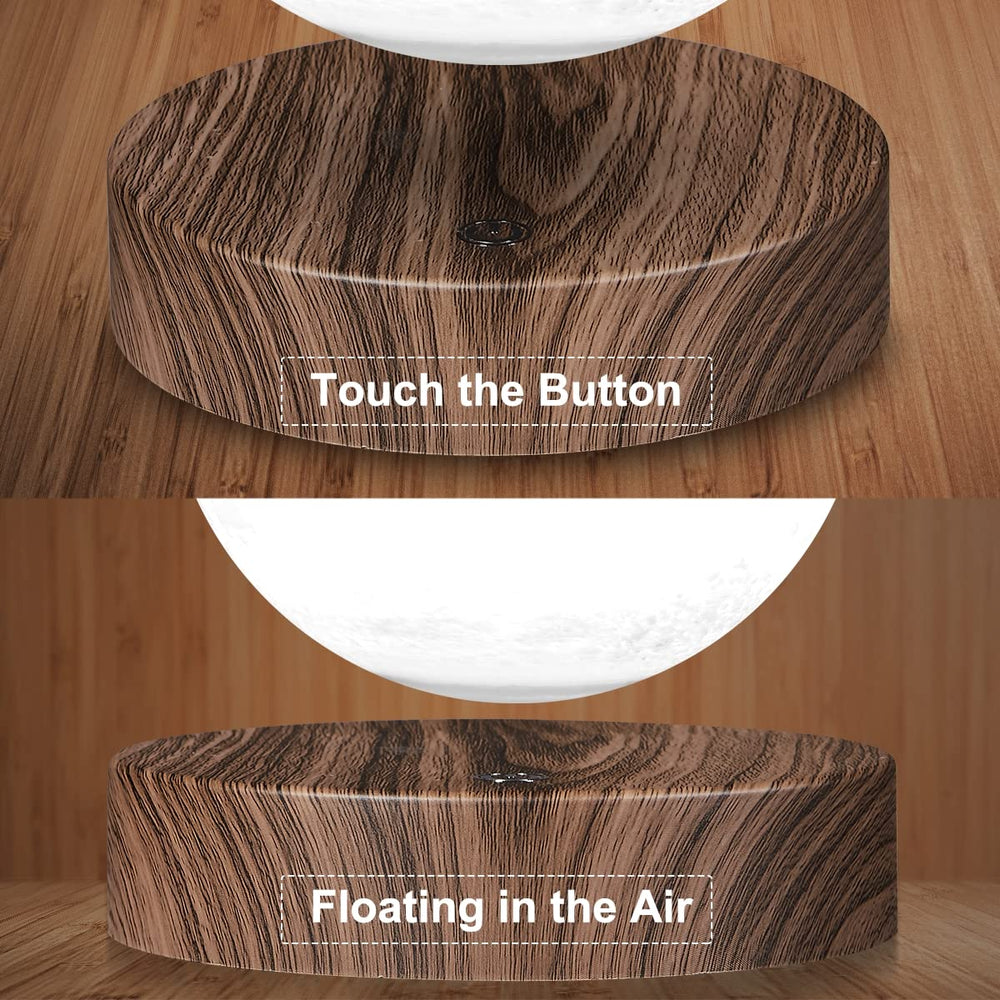 VGAzer Levitating Moon Lamp features eye-friendly LED that creates soft, soothing light.