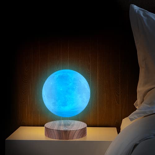 VGAzer Levitating Moon Lamp suits office desks, bedrooms, and living areas for ambient illumination.