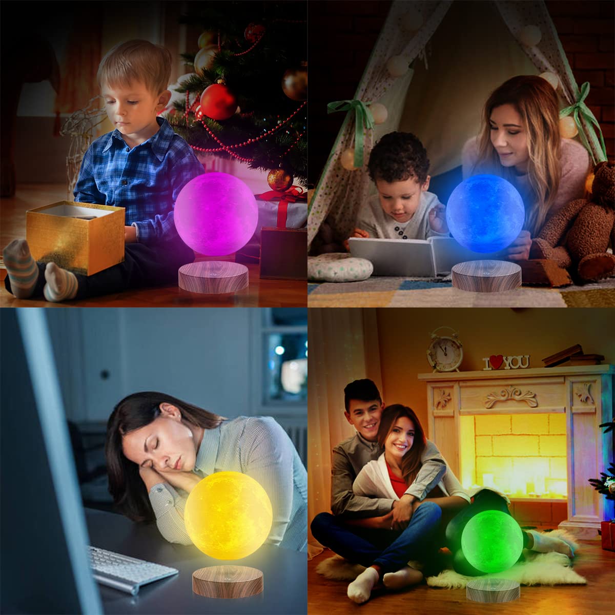 VGAzer Levitating Moon Lamp offers 16 colors with remote, ideal for mood lighting and celebrations.