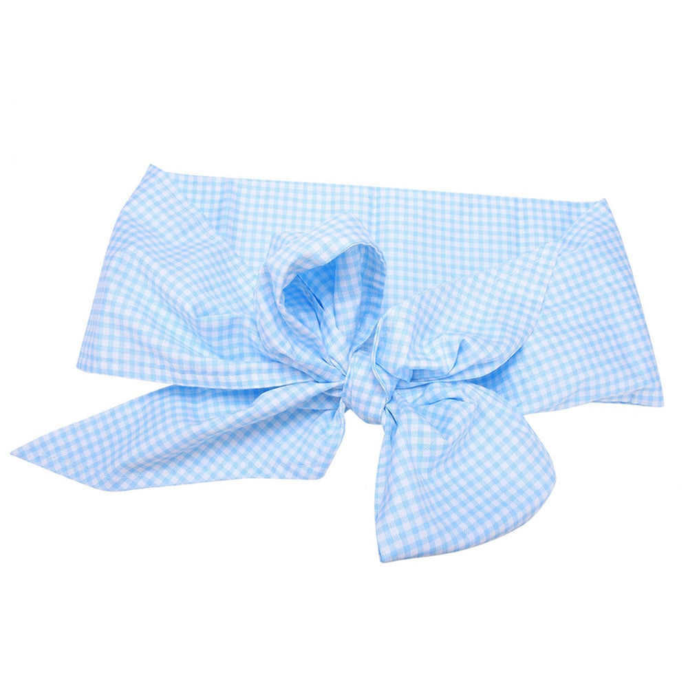 VGEBY newborn swaddle sash plaid and solid pattern for charm.