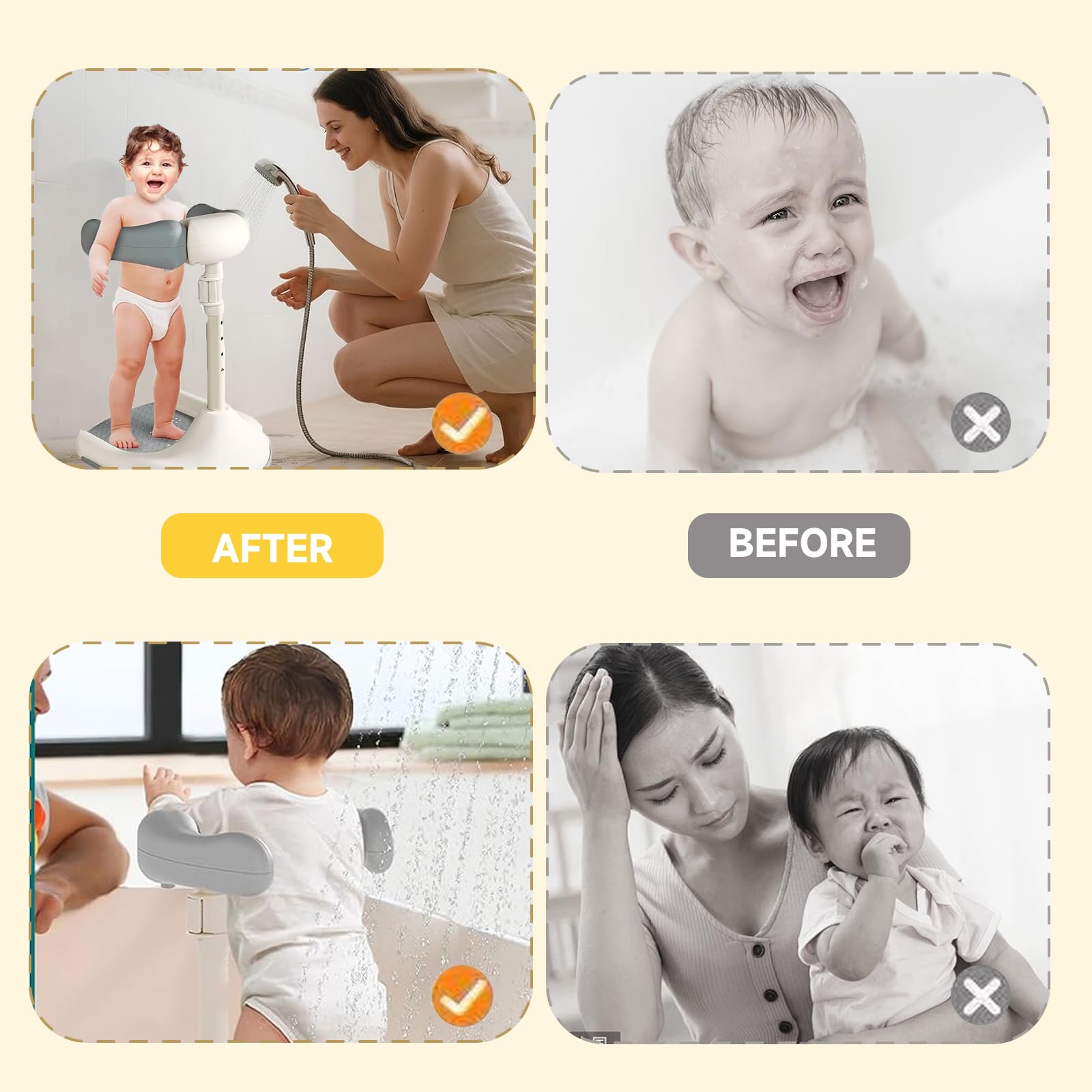 VGIUB Baby Shower Stand easy-assembly guides quick setup without tools