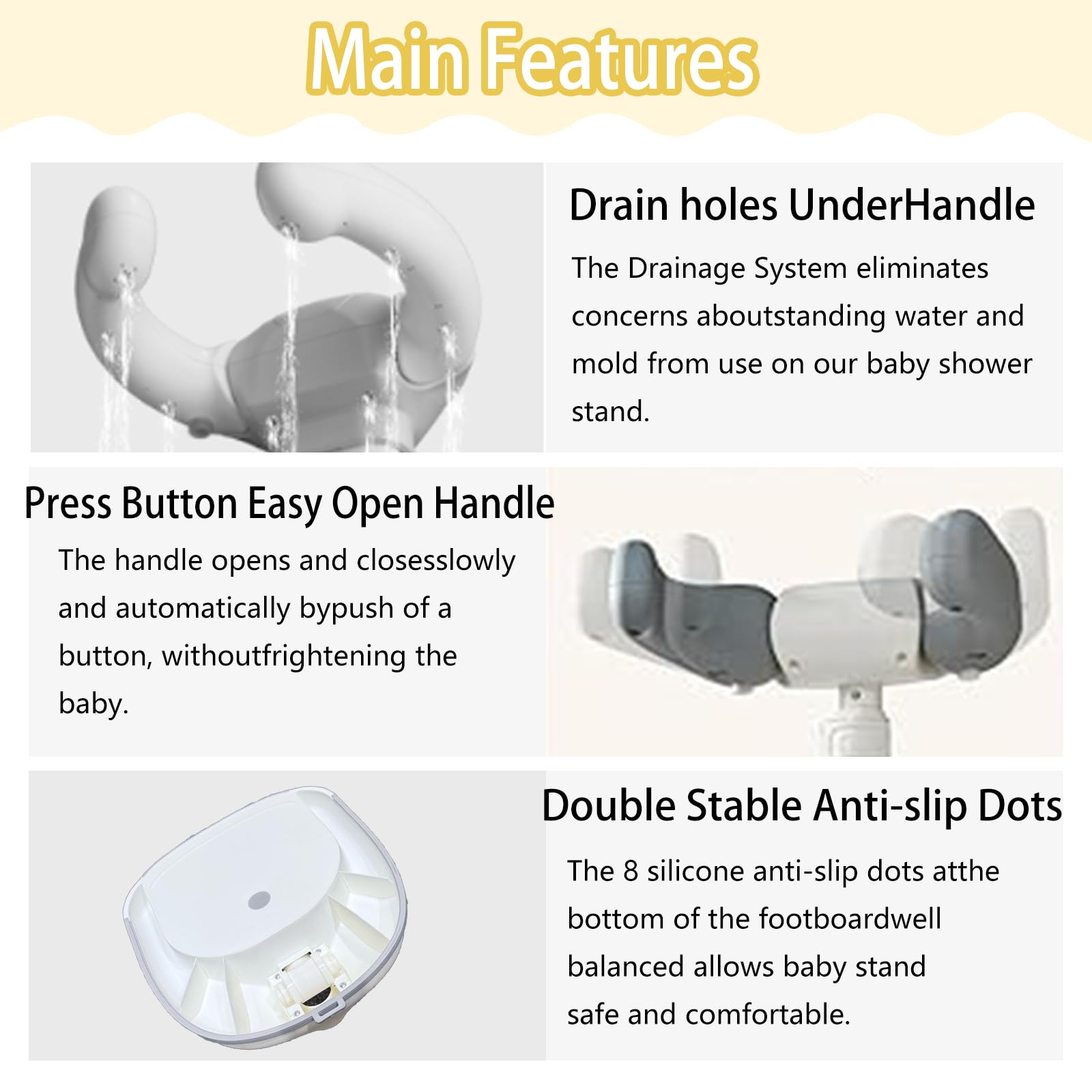 VGIUB Toddler bath multi-use for rinsing, diaper changes, and lotion