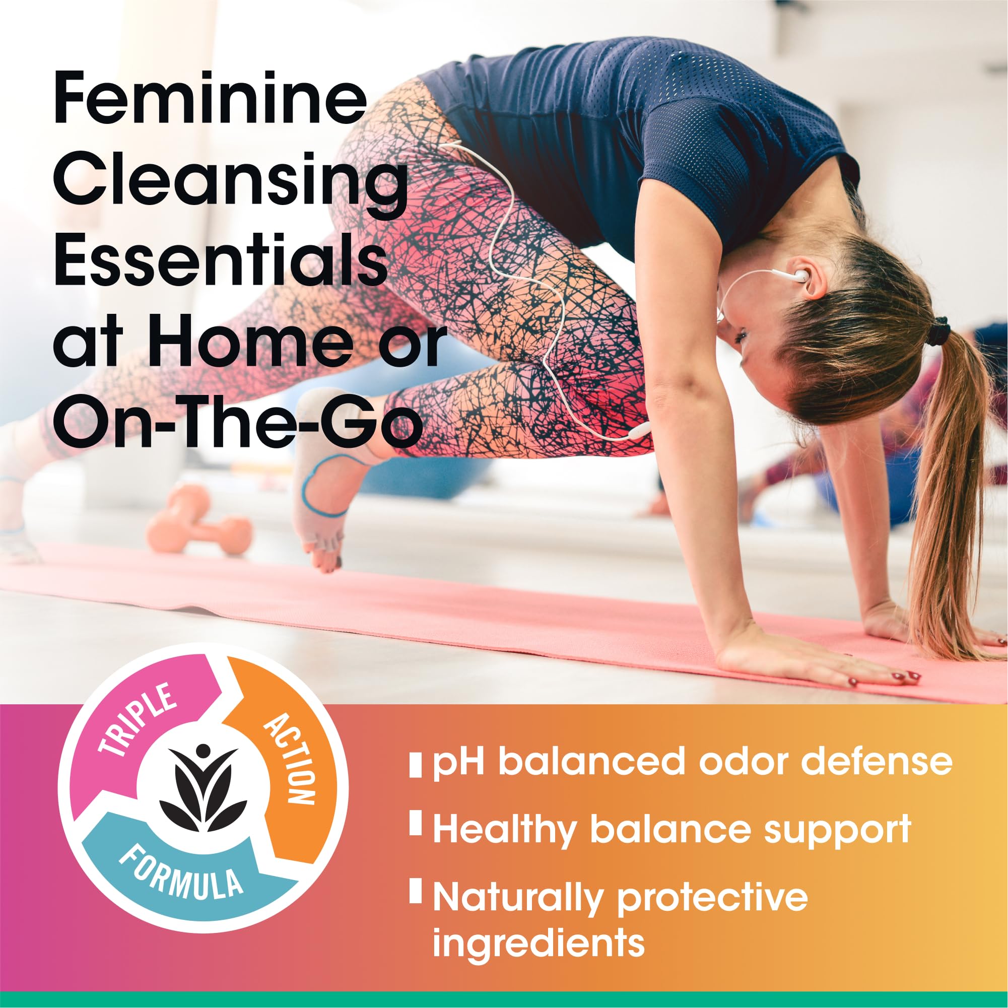 vH essentials wipes prebiotic blend close-up highlighting skin-friendly care.