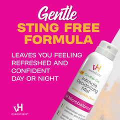 vH essentials Feminine Mist used on panties for discreet refresh