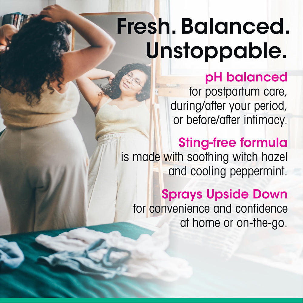 vH essentials upside-down spray nozzle enabling easy external cleansing
