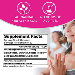 VH Nutrition PROESTRO daily use routine with a capsule ready for taking