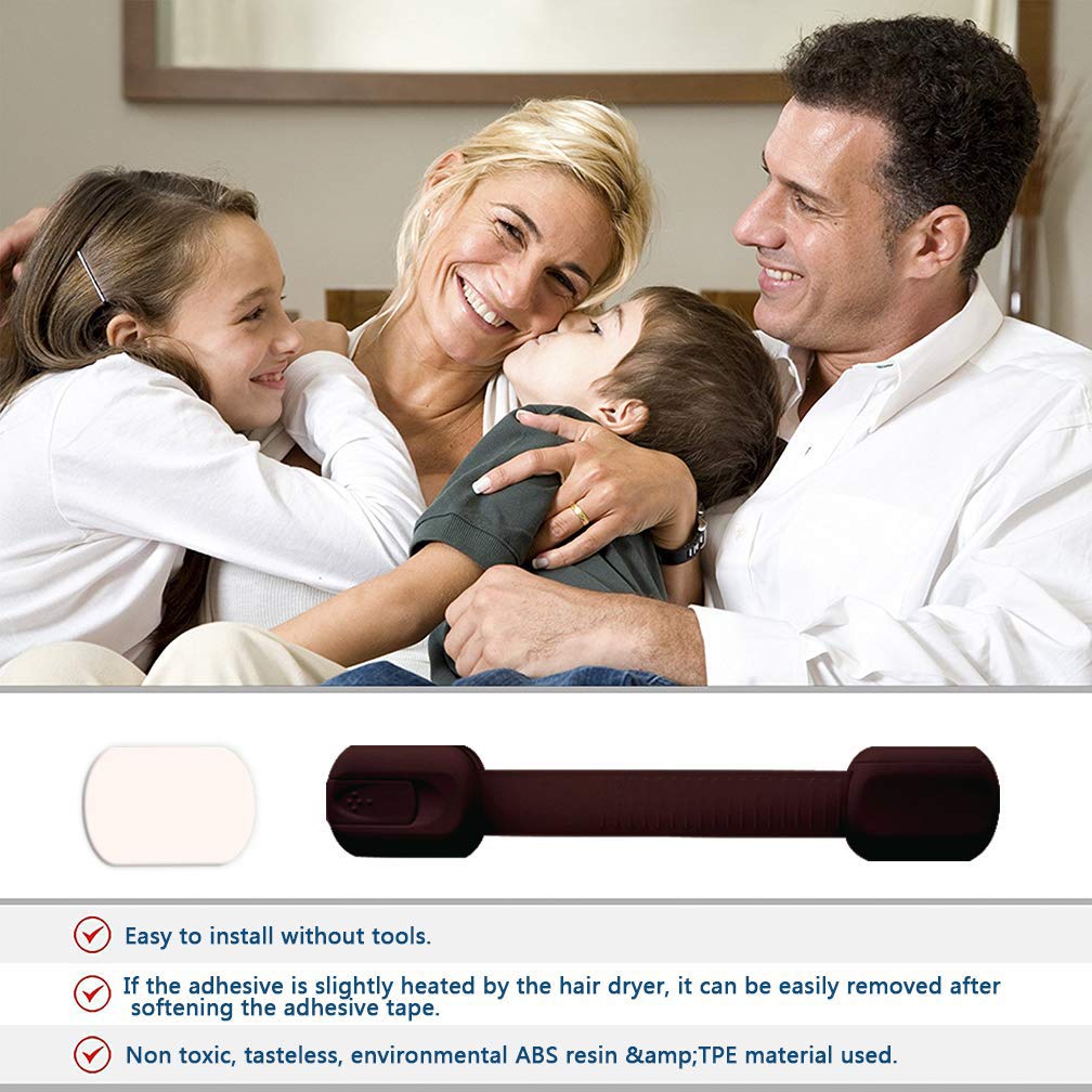 Viaky adhesive installation requires no screws and protects furniture without damage.