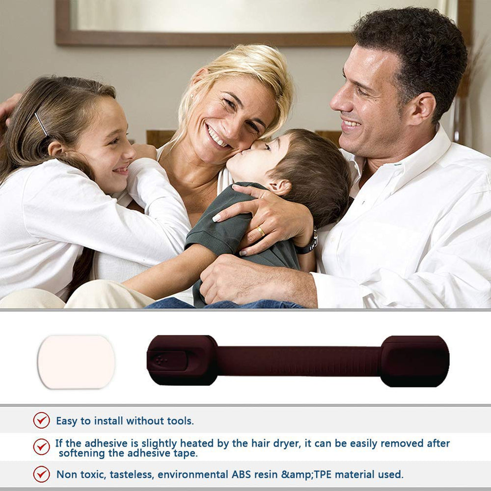 Viaky adhesive installation requires no screws and protects furniture without damage.