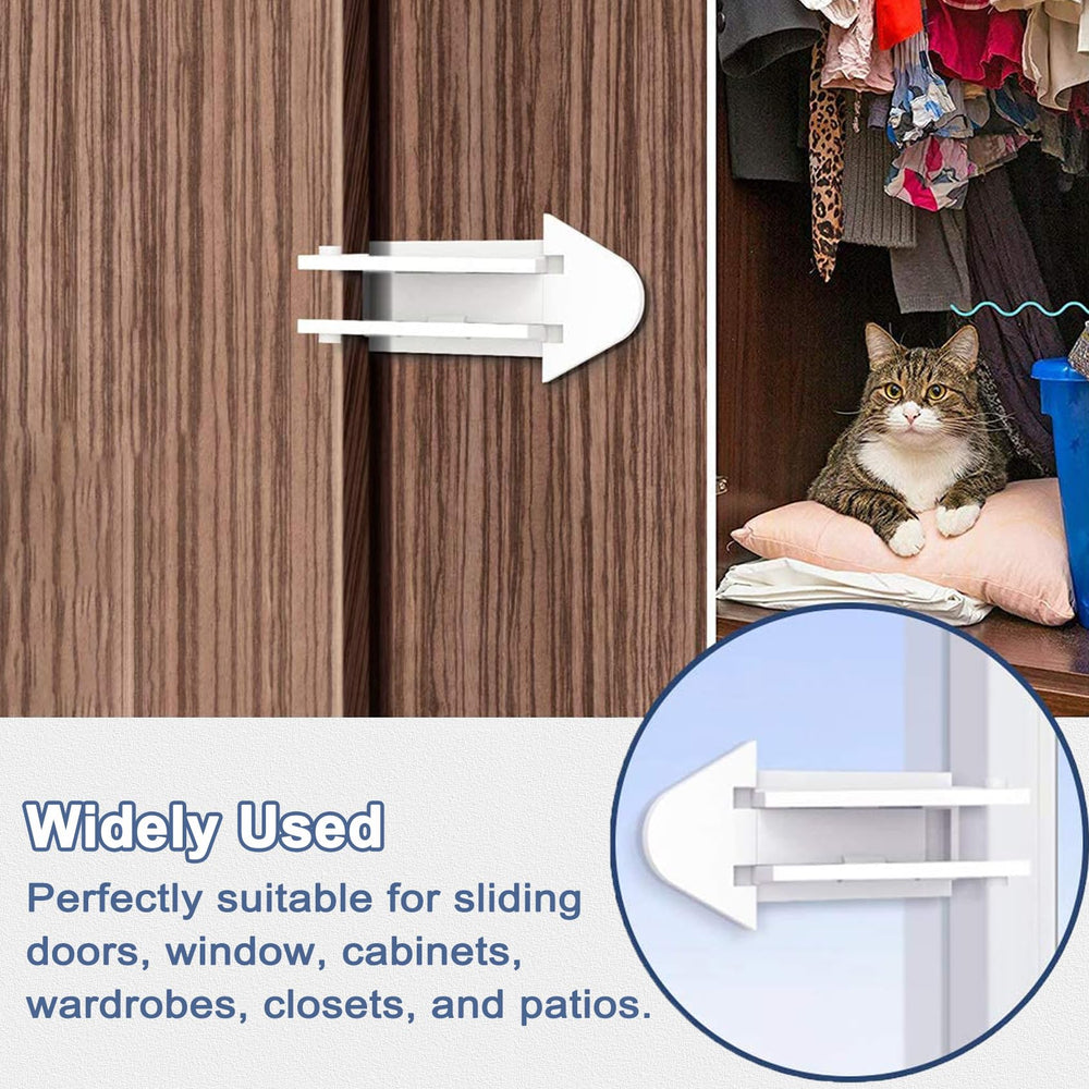 Viaky safety locks usable on patio, closet, shower doors.