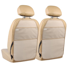 Viaviat beige back seat protector with two pockets guards upholstery from spills