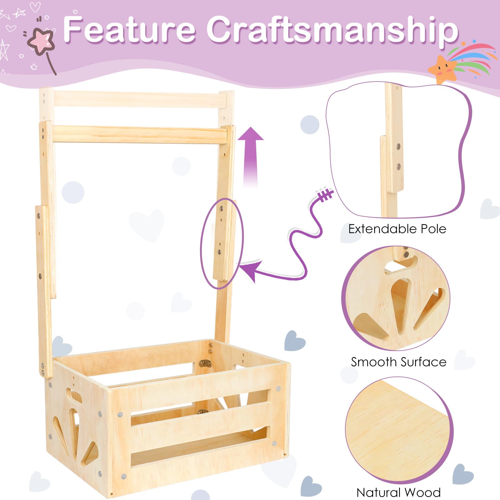 Vibaruta DIY-ready crate invites customization with paint, ribbons and flowers.