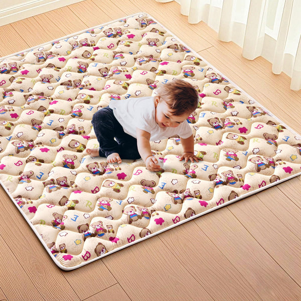 Vibe Bear high-density foam play mat front view shows thick cushioned surface for safe play