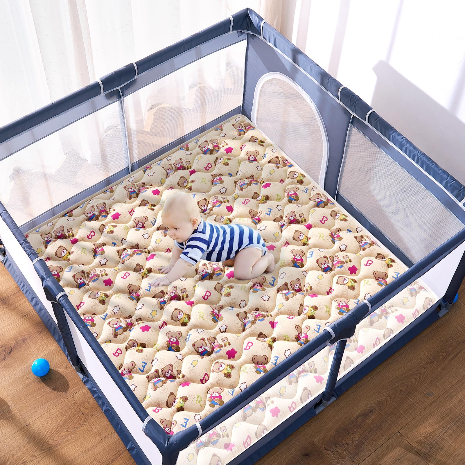 Vibe Bear indoor-outdoor play mat versatile for playrooms and tents.