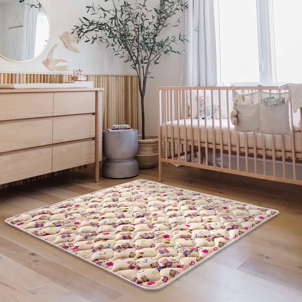 Safety-certified soft mat from Vibe Bear offers cushioned comfort for infants.