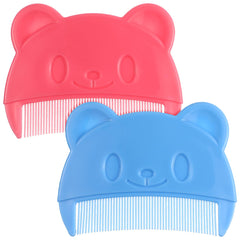 VICASKY cradle cap comb blue bear with fine teeth for gentle scalp care.