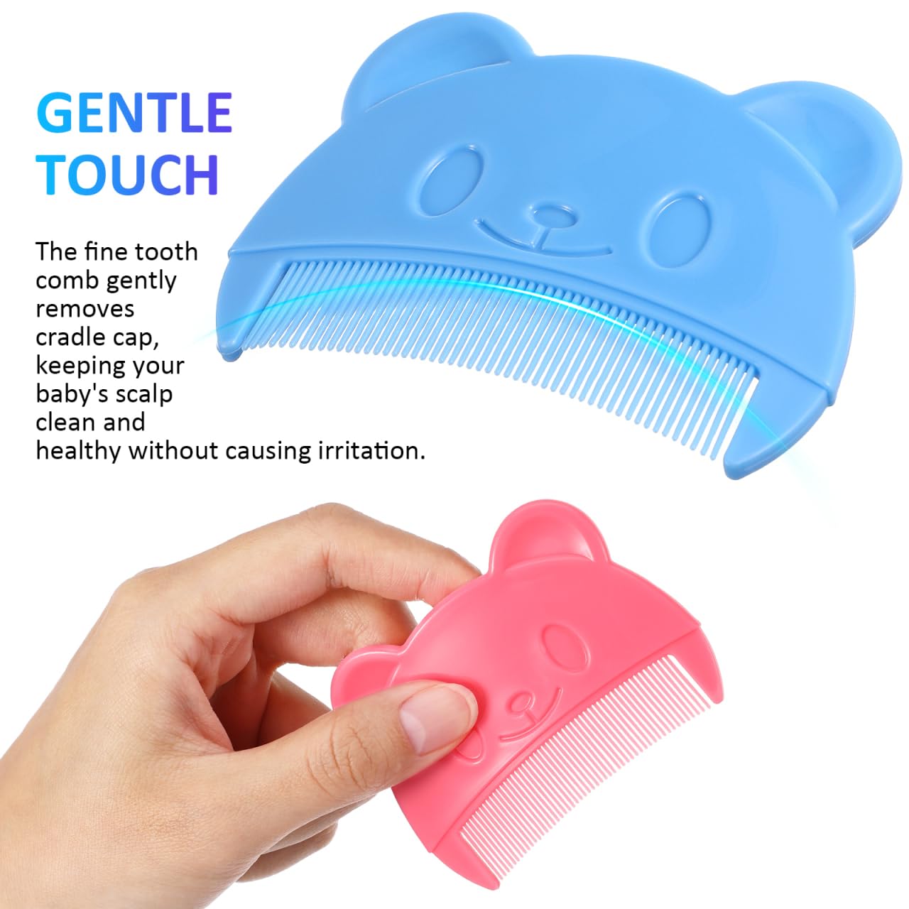 VICASKY cradle cap comb BPA-free plastic for infant safety.