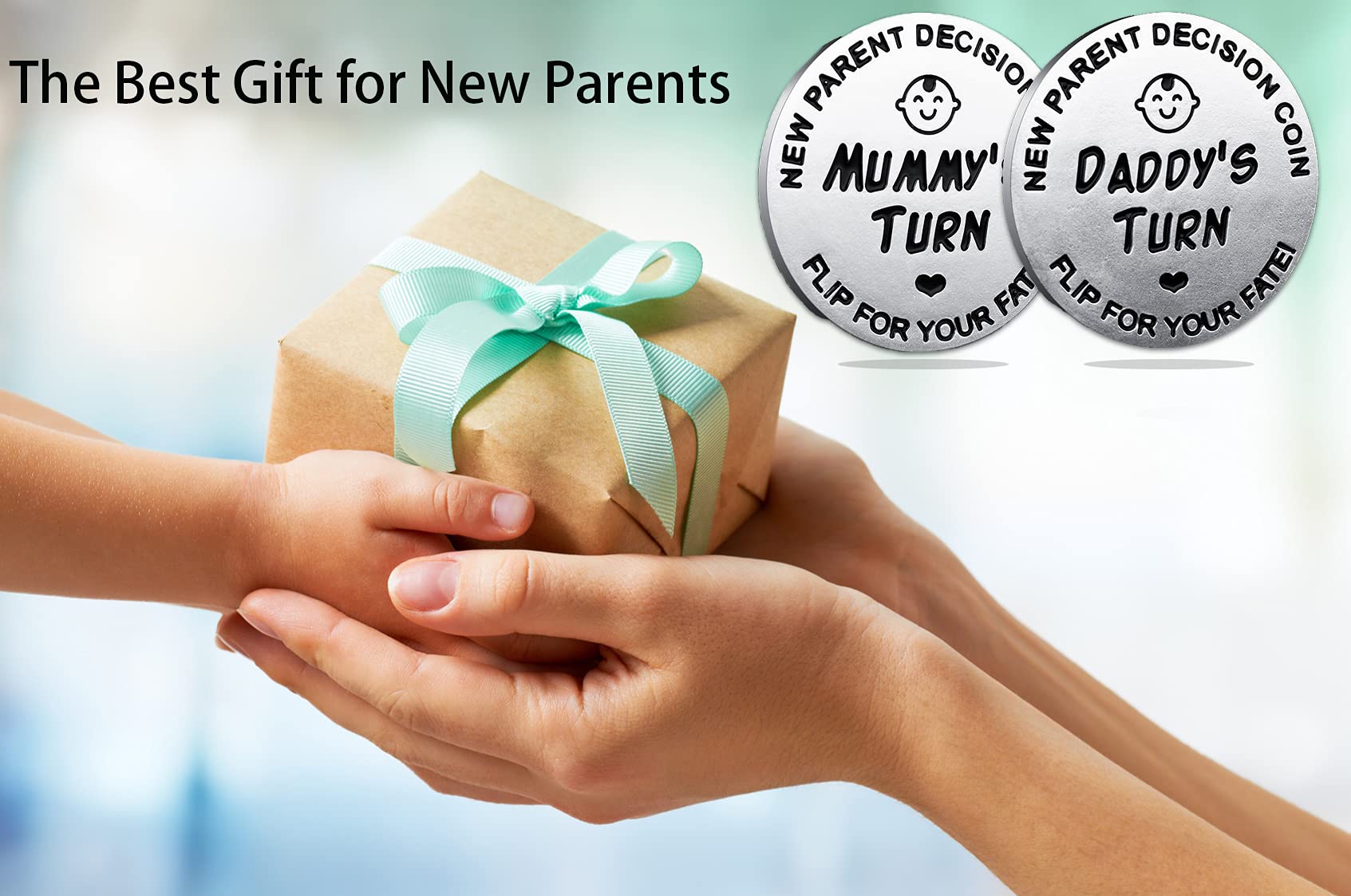 Vichona adorable gift for new parents—small coin for lighthearted choices.