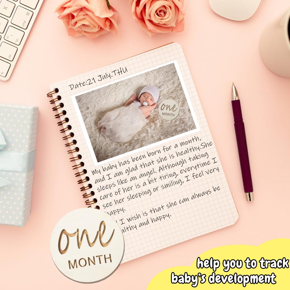 Vichona milestone card for four months, enhances newborn photo sessions.