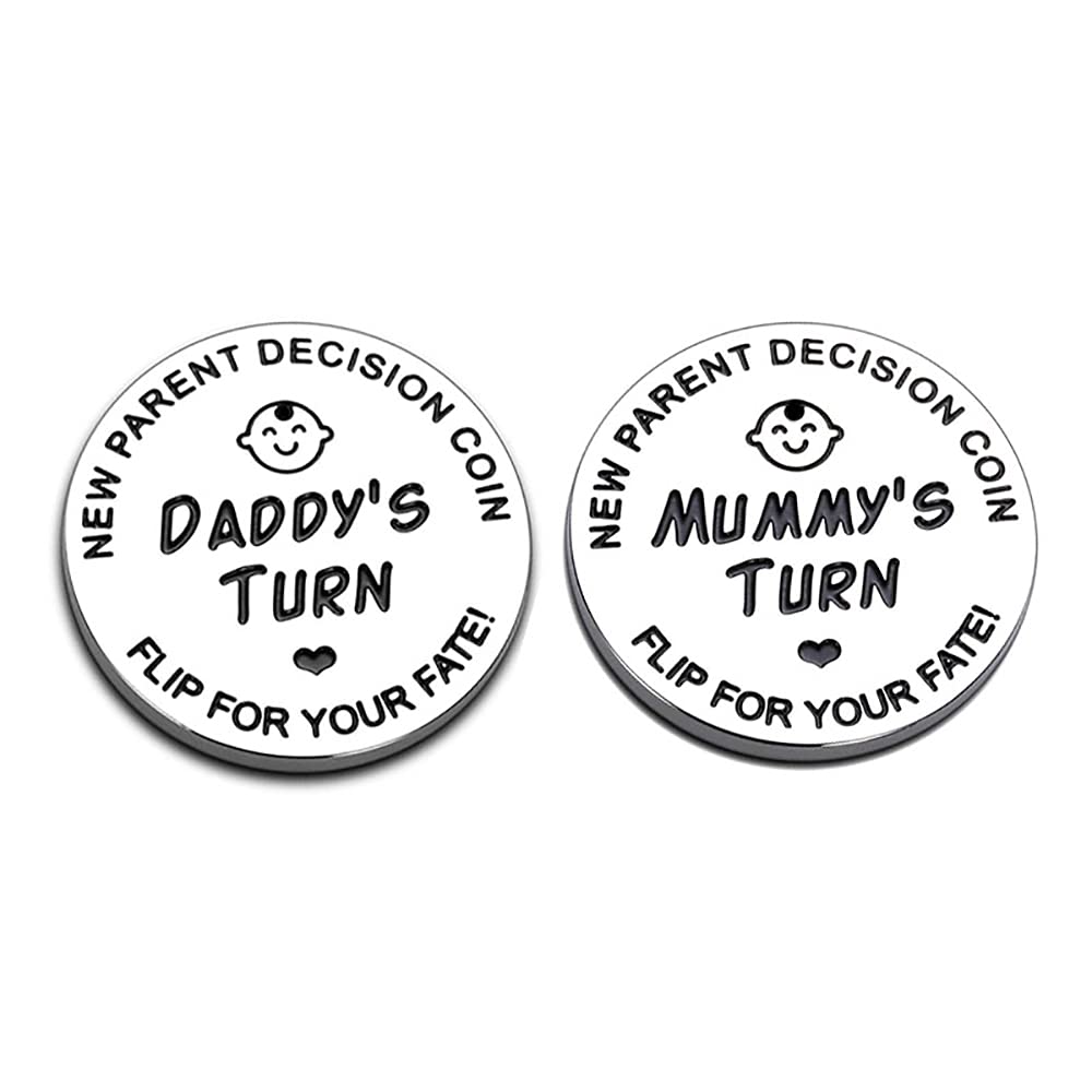 Vichona decision coin double-sided helps decide diaper duty with a quick flip.