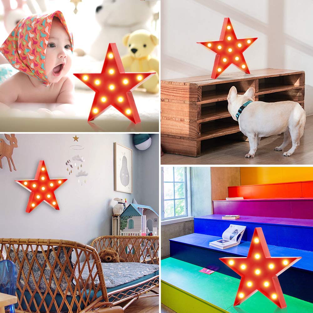 Vicila star sign with wall hook enables quick wall display.