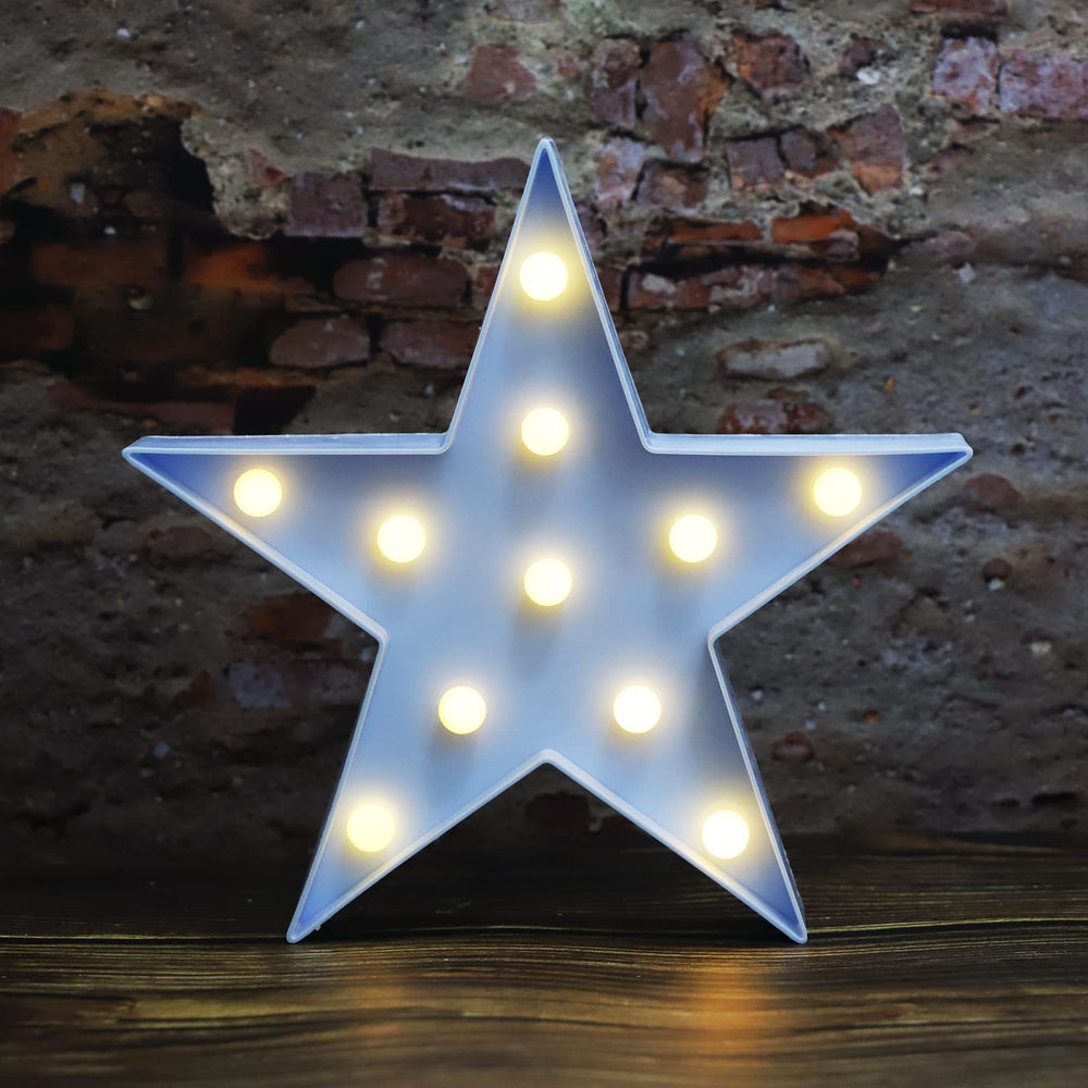 Vicila star sign night light, blue wall-hung for cozy nursery ambiance