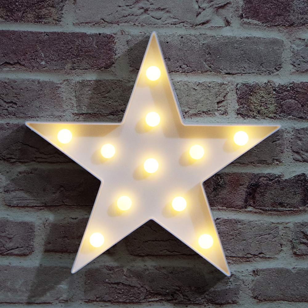 Vicila wall-mounted star sign light for decorative wall display.