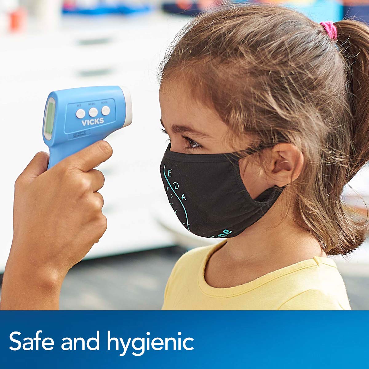 Vicks thermometer provides two-second readings with clear feedback.