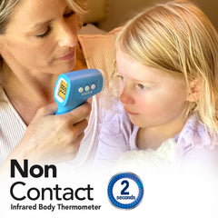 Vicks non-contact thermometer measures bath water temperature safely.