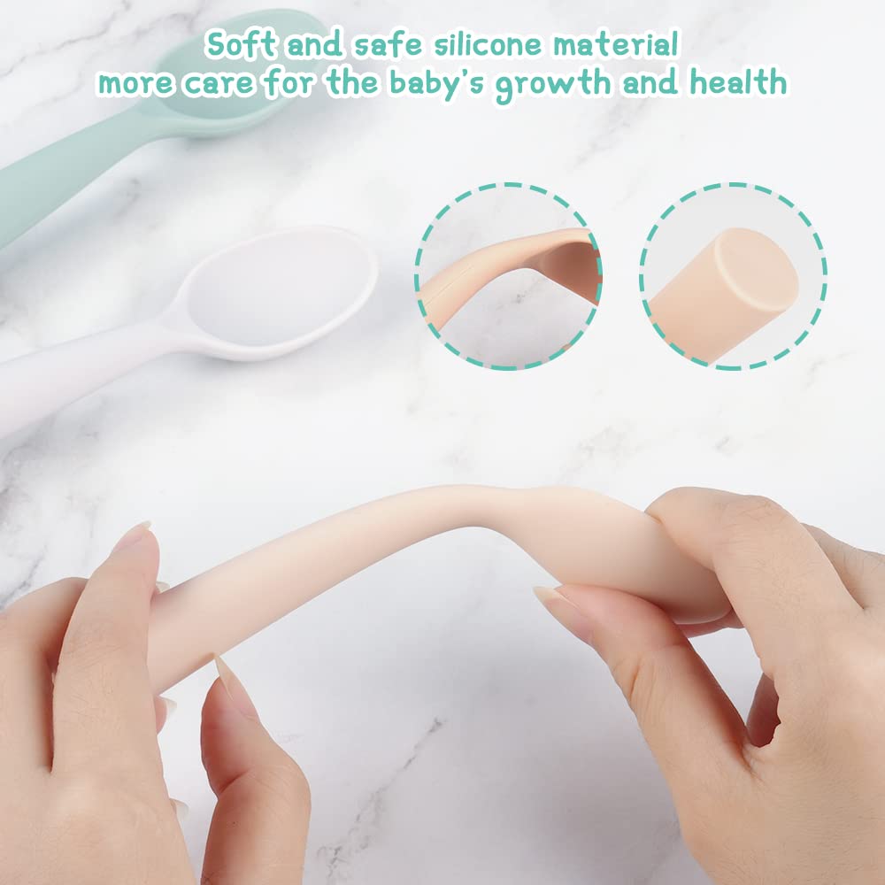 Vicloon heat-resistant silicone spoons endure chewing and teething.